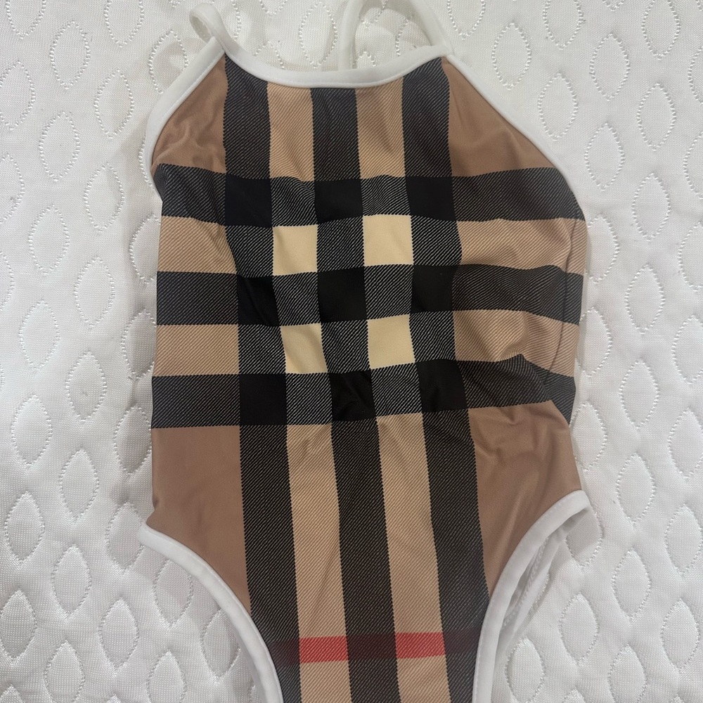 Burberry White One-Piece Swimsuit